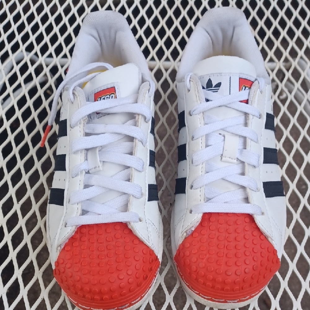 Adidas Kids Lego White and Red Sneakers